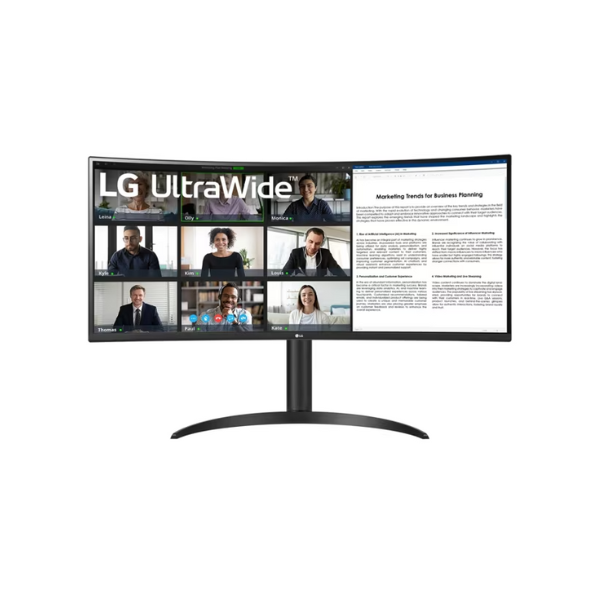 LG 34WR55QK-B 34" WQHD(3440 x 1440) Ultra Wide Curved Monitor, 100Hz, Anti-Glare, HDMI, DP, USB-C, Tilt/Height, Adjustable, 1 Year warranty