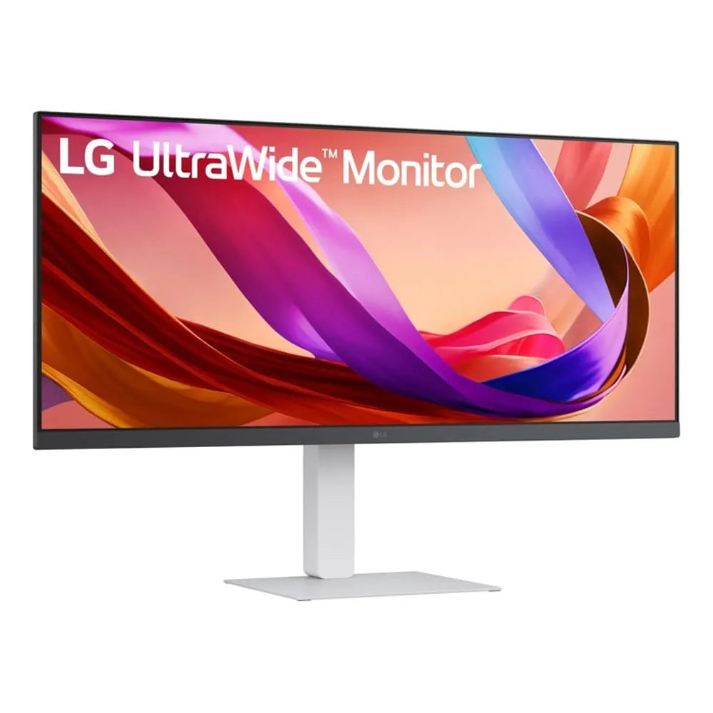LG 34U530A-W UltraWide Monitor, 34" WFHD (2560 x 1080) Resolution, 100Hz, Anti-glare, 5ms (GtG) Response Time, HDMI, DisplayPort, USB-C, Tilt/Height Adjustable Stand, White, 1 Year Warranty