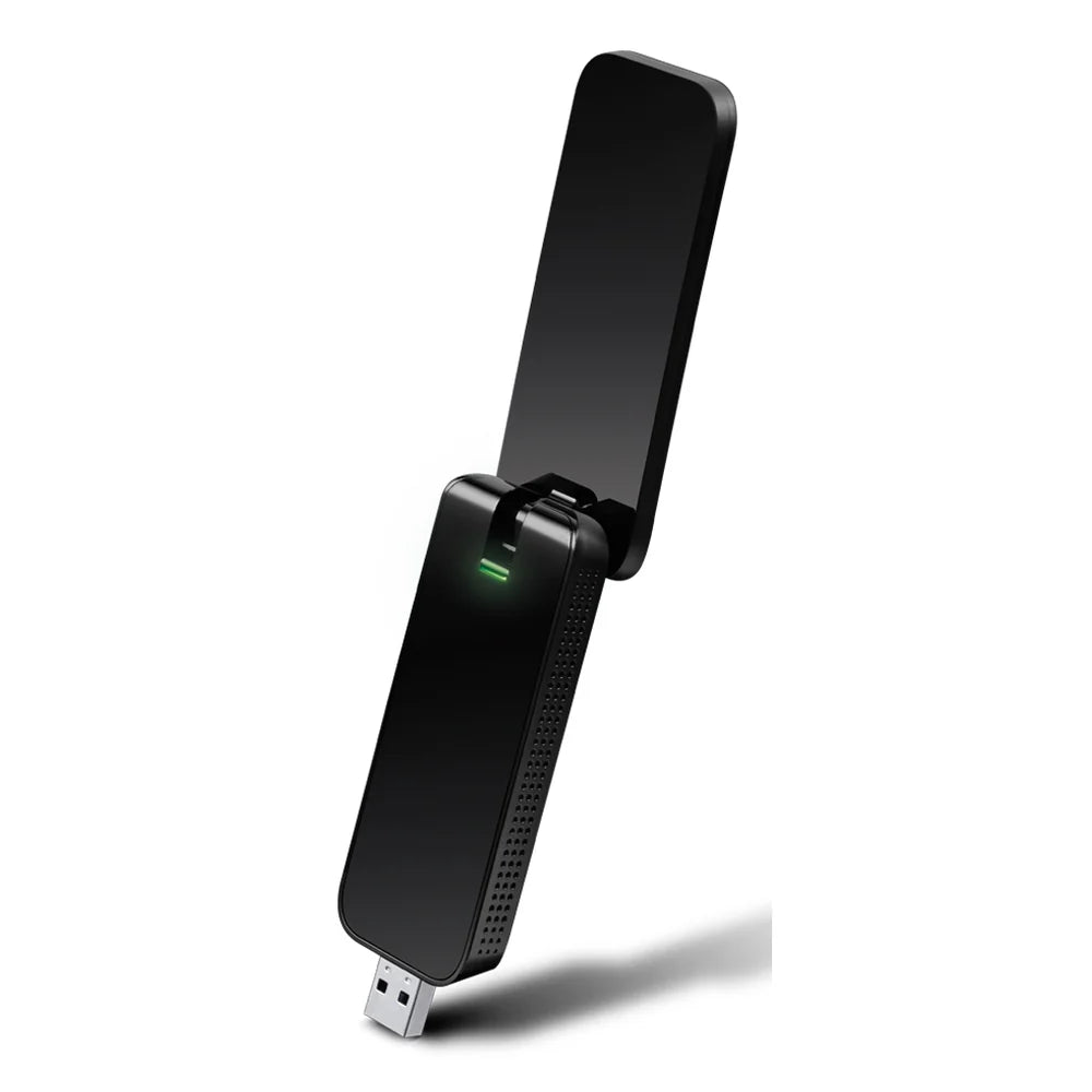 TP-Link Archer T4U AC1300 Wireless Dual-Band USB Adapter, USB-A 3.0 Interface, WiFi 5, High Gain External Antennas, WPA3 Encryption, Black, 1 Year Warranty