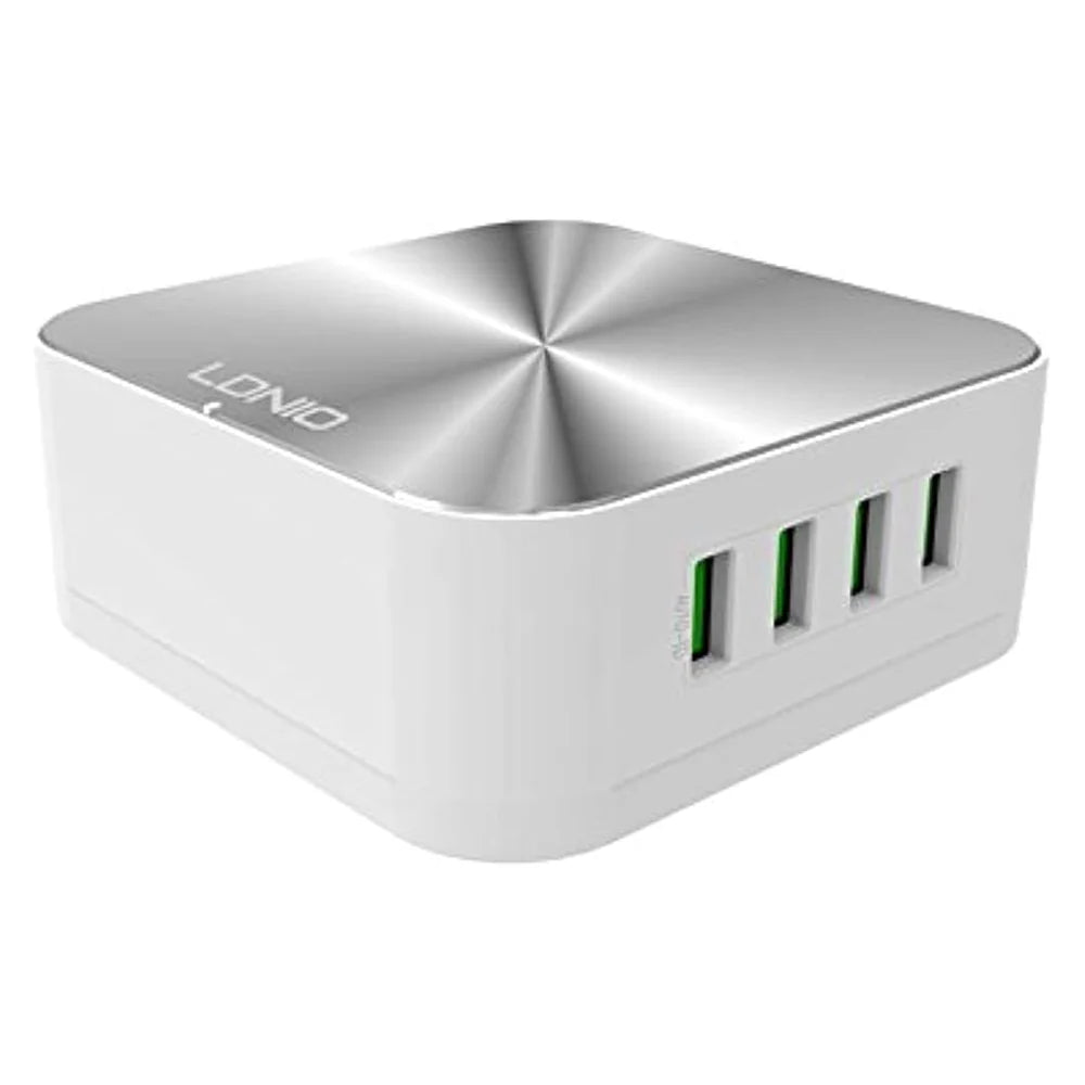 LDNIO 8-Port USB Charger Desktop Hub, Quick Charge 3.0, Auto-ID Technology, 50W Total Output, Circular Design, 1 Year Warranty