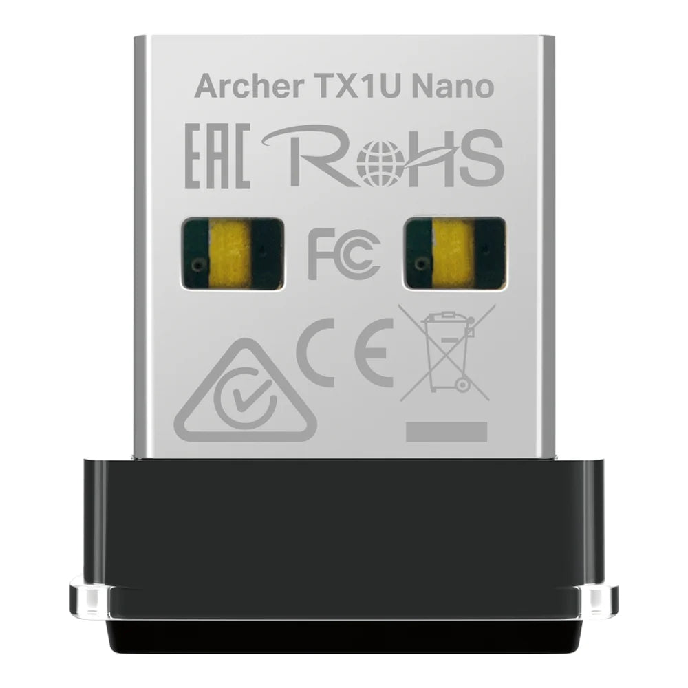 TP-Link Archer TX1U Nano AX300 Wireless USB Adapter, USB 2.0 Interface, WiFi 6, Internal Antenna, Compact Design, Black, 1 Year Warranty