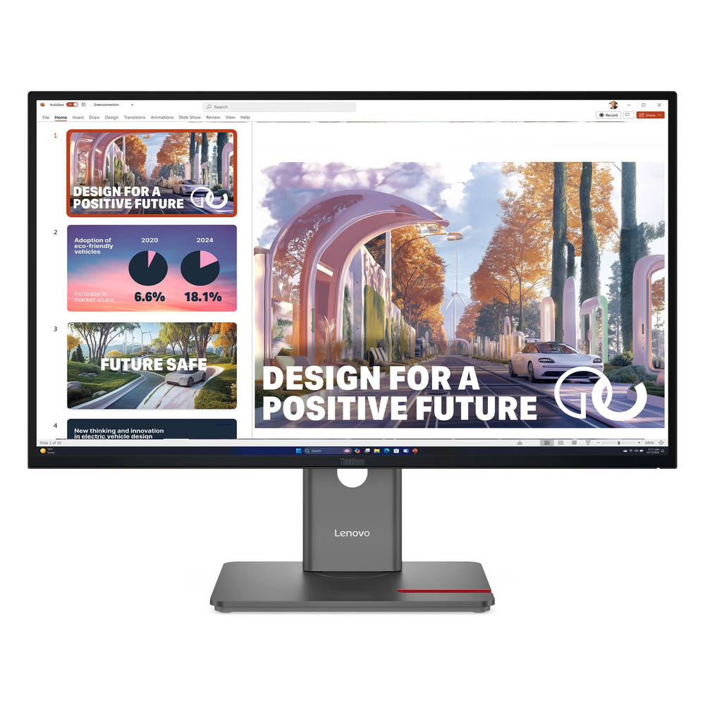 Lenovo ThinkVision P27QD-40 27" QHD (2560 x 1440) Monitor, 120Hz Refresh Rate, Anti-glare, USB-C, HDMI, DP, RJ45, Height/Tilt/Swivel/Pivot, Adjustable, 3 Year Warranty