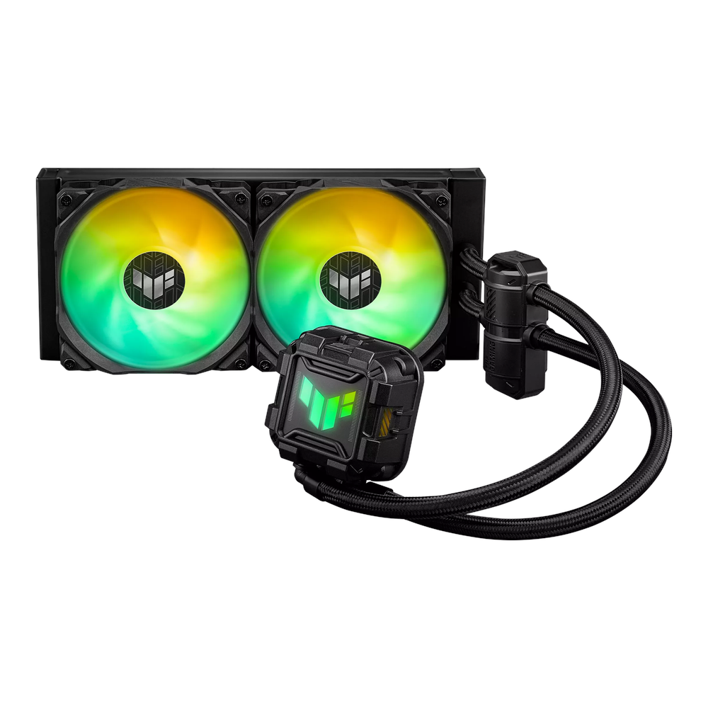 Asus TUF Gaming LC II 240 ARGB AIO Liquid Cooler, Decoupled Low-Noise Pump, Supports Intel, AMD Sockets, Black, 1 Year Warranty