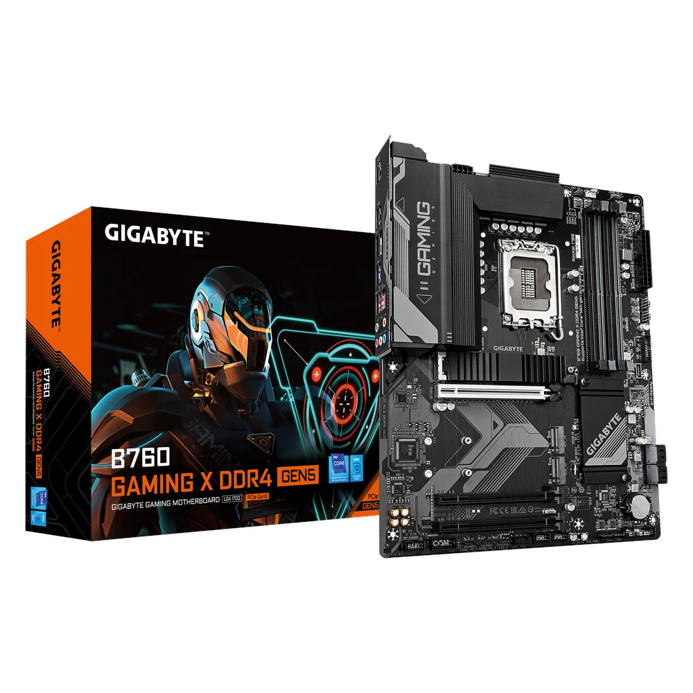 Gigabyte B760 Gaming X DDR5 Gen5 Motherboard, Intel B760 Chipset, LGA 1700 Socket, Supports 12th/13th/14th Gen Processors, PCIe 5.0 x16 Slot, 2.5GbE LAN, 1 Year Warranty