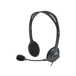 Logitech H111 Stereo Headset, Cable length: 1.8m, Black, 1 Year Warranty