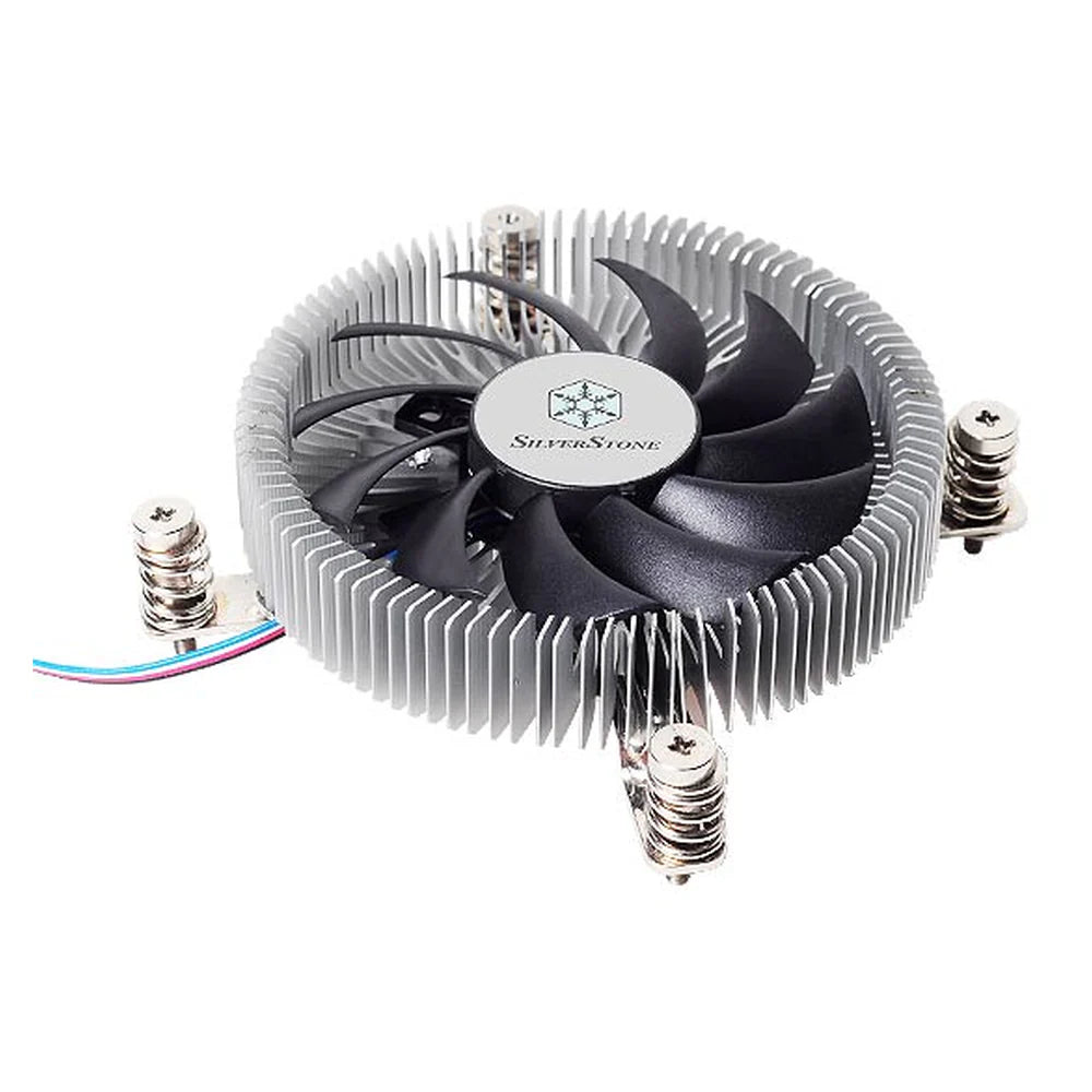 SilverStone Nitrogon LP Low Profile CPU Air Cooler, 90mm PWM Fan, Copper Center & Aluminum Fins, Intel LGA 1200/115X Compatible, Silver, 1 Year Warranty