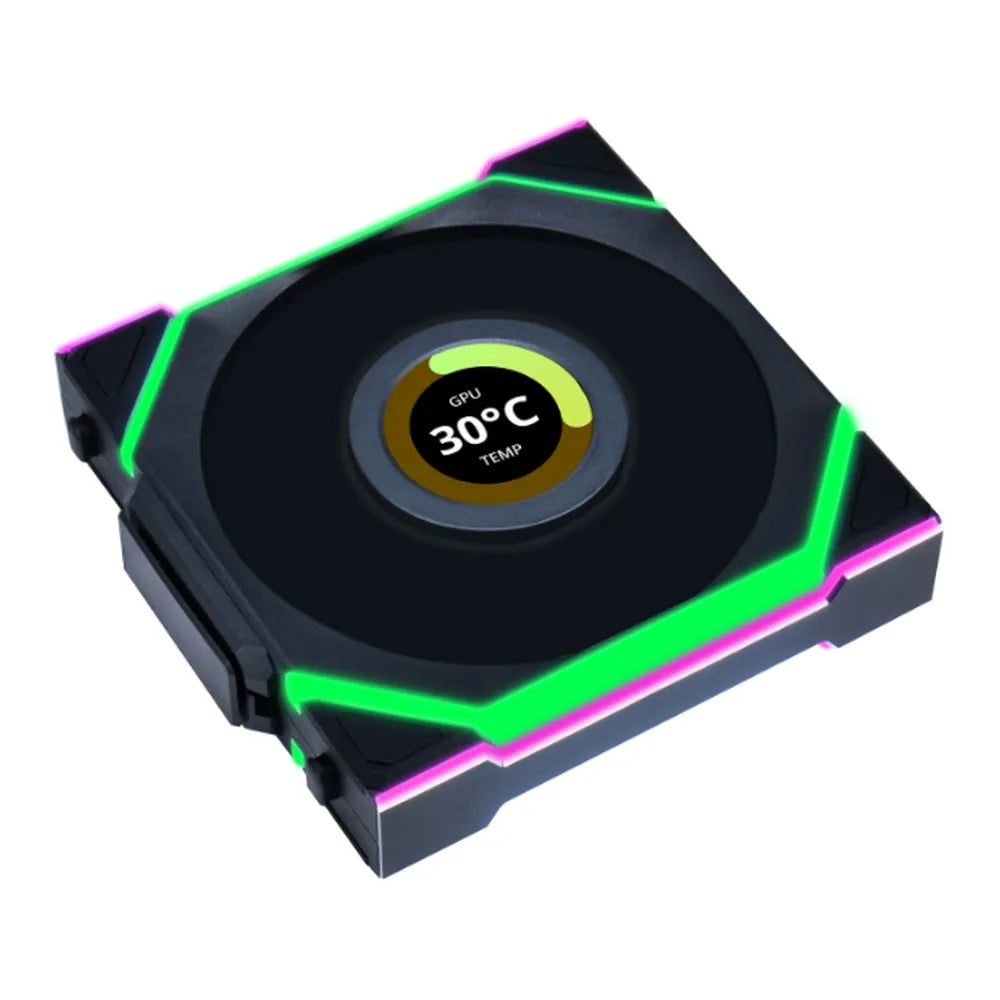 Lian Li UNI FAN SL-Infinity Wireless Case Fan, Single Pack, 120mm Fan Size, 2000 rpm Fan Speed, Reverse Blade Design, 2.4GHz Wireless Signal Control, Double Infinity Mirror Design, Black, 1 Year Warranty