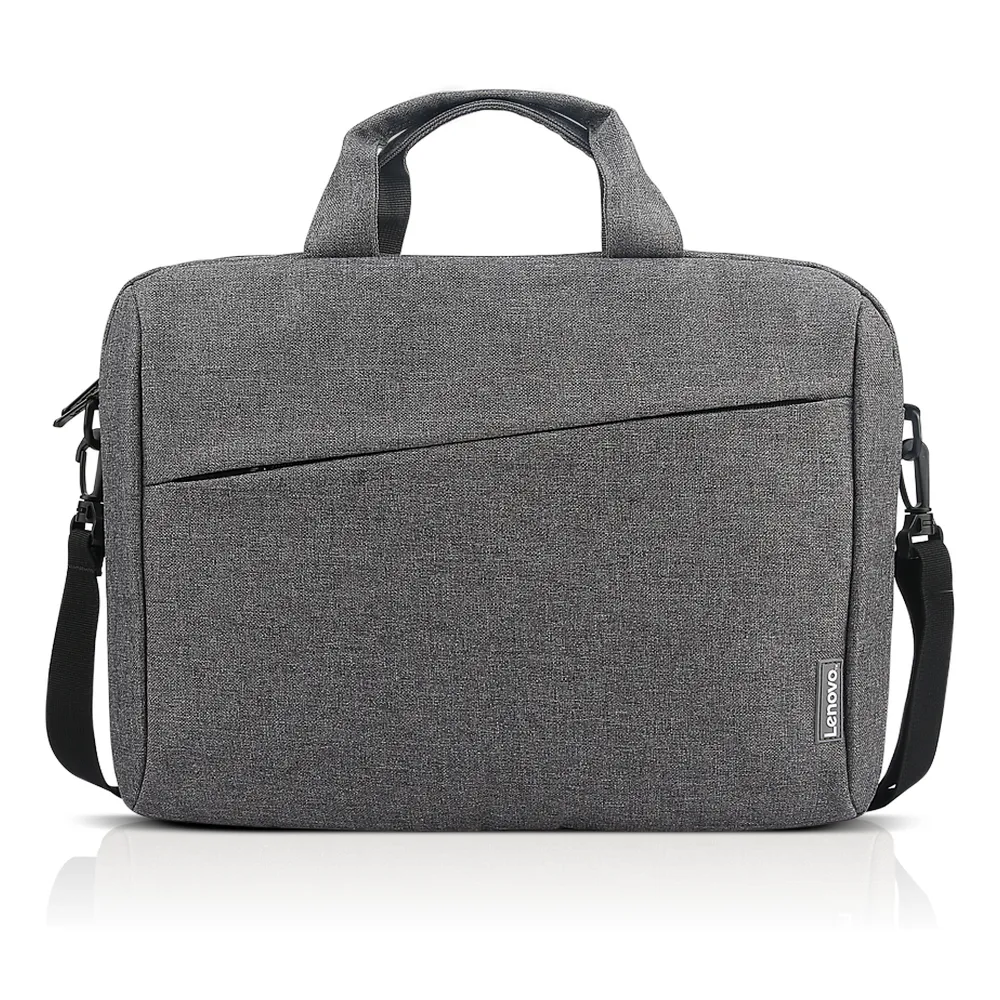 Lenovo Laptop Casual Toploader T210, Fits up to 15.6" Laptops, Durable Water-Repellent Polyester Fabric, Streamlined Casual Design, Integrated Luggage Strap, Padded Interior, Grey, 1 Year Warranty