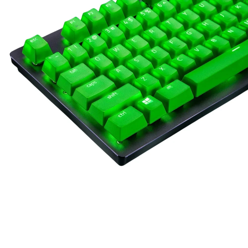 Razer PBT Keycap Upgrade Set for Mechanical and Optical Keyboards, Backlight Compatible, Superior PBT Material, Doubleshot Molding With Ultra-Thin Font, Razer Green, 1 Year Warranty