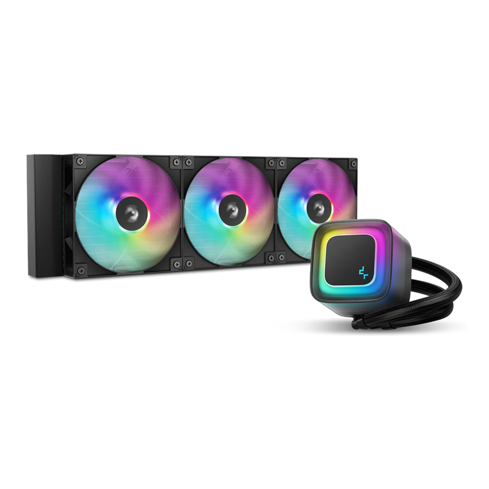 DeepCool LE360 V2 ARGB Liquid Cooler, Frosted Pump Design, Supports Intel, AMD Sockets, Black, 1 Year Warranty