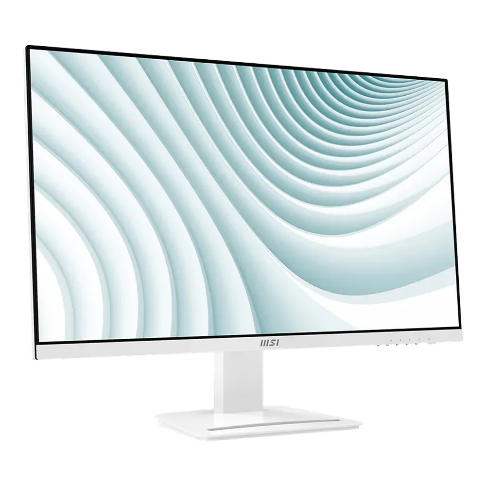 MSI PRO MP273AW Business Monitor, 27" FHD (1920 x 1080) Resolution, 100Hz, IPS Panel, Anti-glare, 1ms (MPRT) Response Time, HDMI, DisplayPort, D-Sub (VGA), Tilt Adjustable Stand, White, 1 Year Warranty
