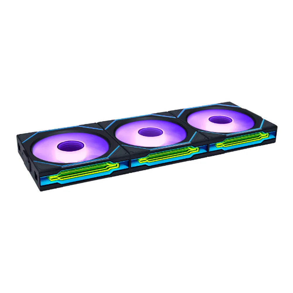 Lian Li UNI FAN SL-Infinity Wireless Case Fans with L-Wireless Controller, Pack Of 3, 120mm Fan Size, 2300 rpm Fan Speed, 2.4GHz Wireless Signal Control, Triple-Zone Lighting, Double Infinity Mirror Design, Black, 1 Year Warranty