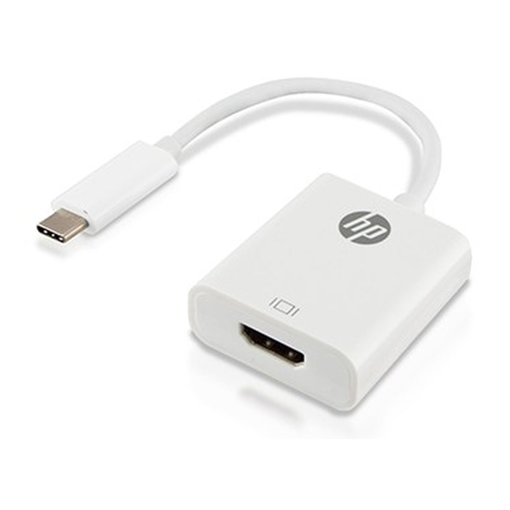 HP USB-C to HDMI Adapter, 4K/2K Resolution Supported, Reversible Connector, TV/Projector Connectivity, White, 1 Year Warranty
