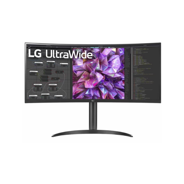 LG 34WQ75C-B 34" QHD(3440 x 1440) Ultra Wide Curved Monitor, HDMI, DP, RJ-45, USB-C, Tilt/Height, Adjustable, 1 Year warranty
