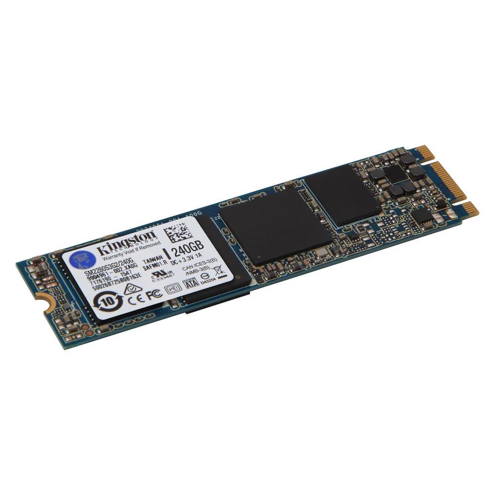 Kingston SSDNow M.2 240GB Internal SSD, M.2 2280, Up to 550 MB/s Read & 330 MB/s Write, 300TB & 0.70 DWPD Endurance, 1 Year Warranty