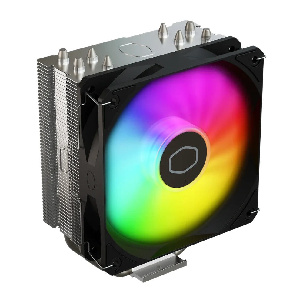 Cooler Master Hyper 212 Spectrum V3 CPU Cooler, Air Cooling, 120mm Fan, Addressable RGB, Rifle Bearing Fan, Supports Intel & AMD, Silver, 1 Year Warranty