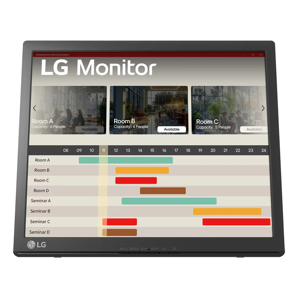 LG 17" SXGA Touch Screen Monitor, TN Panel, 75Hz Refresh Rate, 5ms Response Time, AntiGlare, Black, 1 Year Warranty