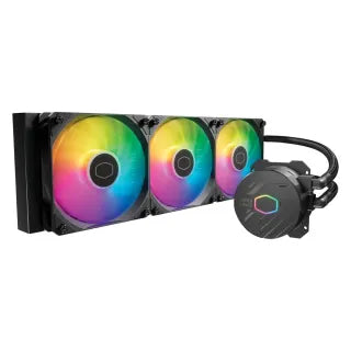 Cooler Master MasterLiquid Core II Series ARGB CPU Cooler, 360mm Radiator, Supports Intel, AMD Sockets, Rifle Bearing Fans, Black, 1 Year Warranty