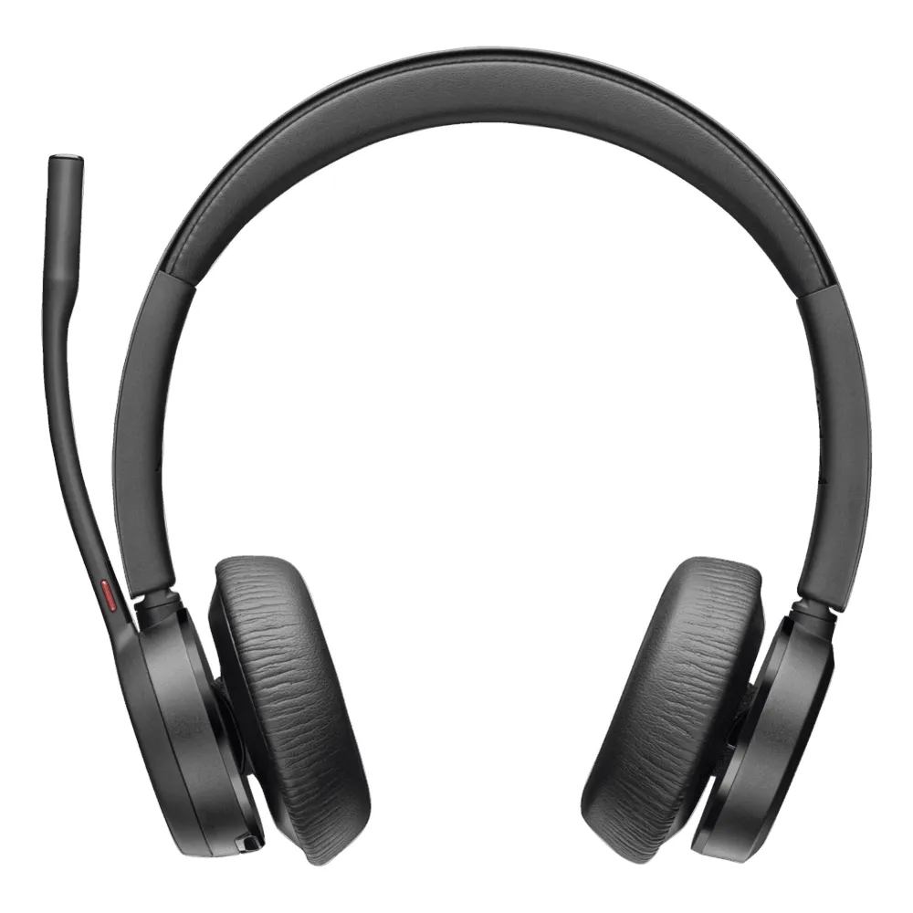 Poly Voyager 4320 UC Microsoft Teams Wireless Headset, Bluetooth & USB-A Connectivity, On-Ear, 32mm Speaker Size, Noise Cancelling Microphone, Includes BT700 USB-A Adapter, Black, 1 Year Warranty