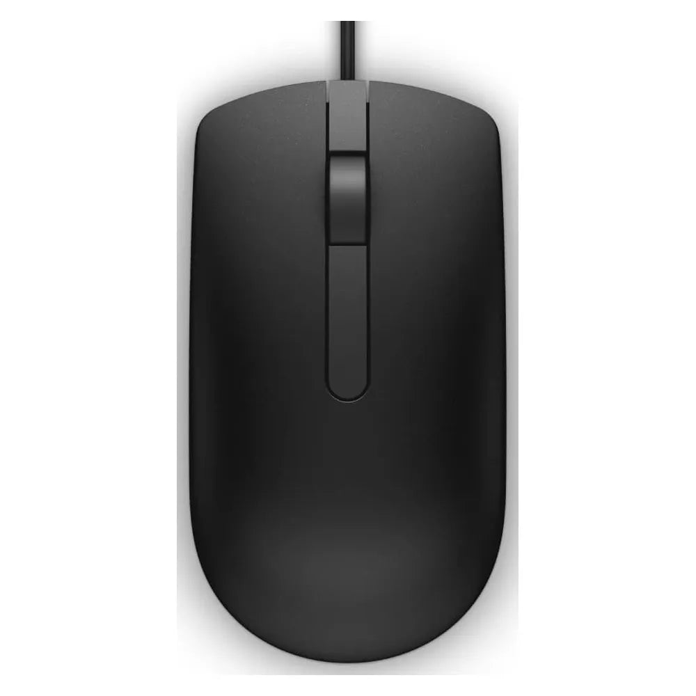 Dell MS116 Optical Wired Mouse, USB-Wired Connectivity, Up to 1000 DPI, Optical Sensor, 3 Buttons, Scroll Wheel, Black, 1 Year Warranty