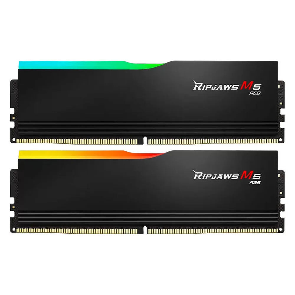 GSkill Ripjaws M5 RGB Memory Kit, 32GB (2x16GB), DDR5 DRAM, 6000 MT/s, CL-36, Black, 1 Year Warranty