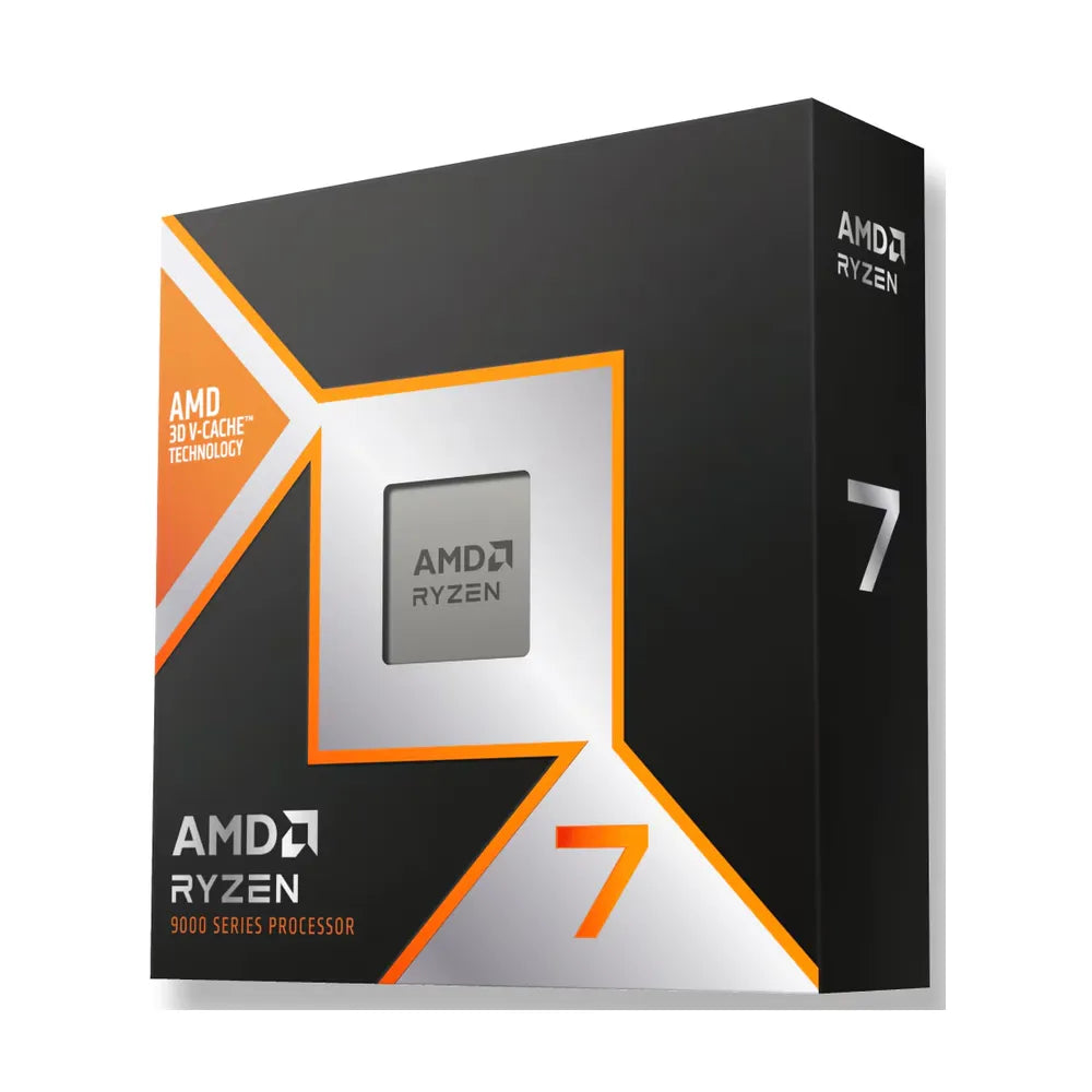AMD Ryzen 7 9800X3D Desktop Processor, 8-Core, Base Core Frequency 4.7 GHz, Turbo Frequency 5.2 GHz, 640KB L1 Cache, DDR5, AM5 Socket, 1 Year Warranty