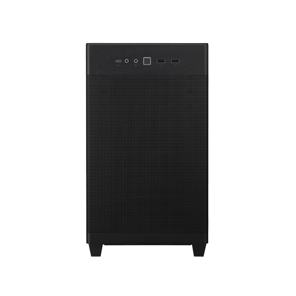 Asus Prime AP201 Small Tower-mATX PC Case, Tempered Glass Side Panel, 338mm GPU Support, 1 x 120 mm Fan, USB 3.2 Gen 2, Quasi-Filter Mesh Panels, Black, 1 Year Warranty