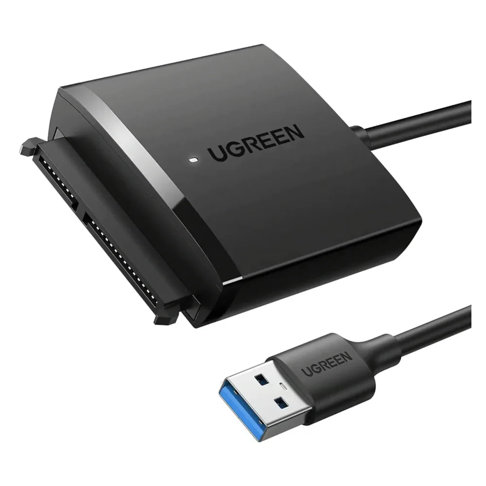 Ugreen USB 3.0 to Dual-Sata Hard Drive Converter Adapter, Dual-Bay 2 x SATA III Slots, Supports 2.5" & 3.5" Up to 36TB, Up to 5 Gbps Data Transfer Rate, Black, 1 Year Warranty