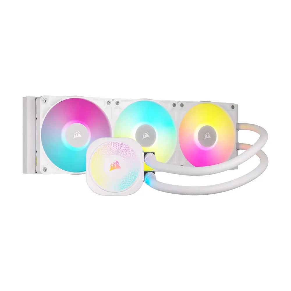 Corsair iCUE LINK TITAN 360 RX RGB AIO Liquid Cooler, Supports Intel, AMD Sockets, White, 1 Year Warranty