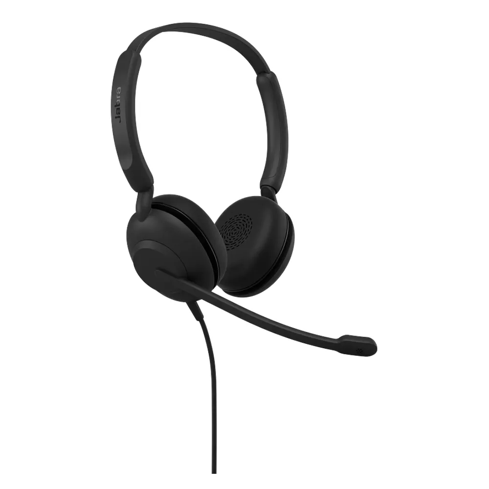 Jabra Evolve 10 Stereo Wired Headset, USB-A, Electret Condenser Uni-Directional Microphone, 30 mm Headphone Driver, Black, 1 Year Warranty