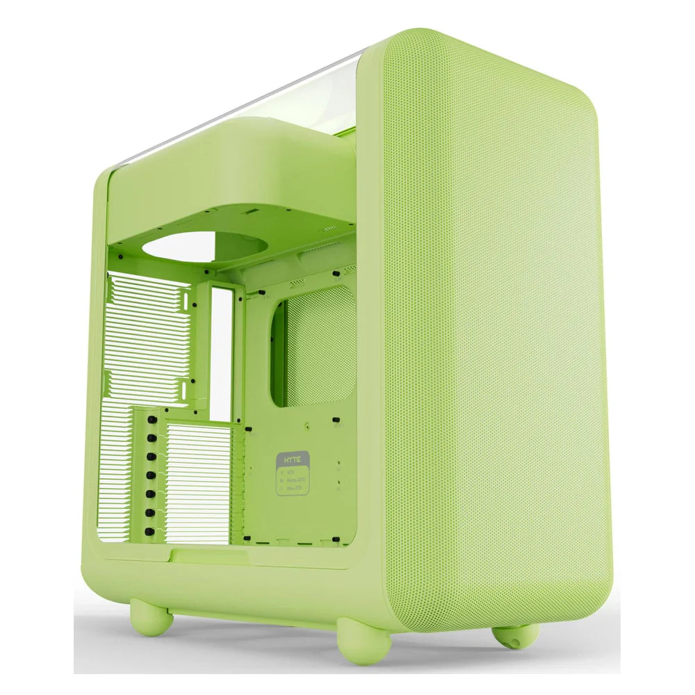 Hyte X50 Matcha Milk Mid Tower PC Casing, Curved Laminated Acoustic Glass, Structural PSU Canopy & Cold-Floor Cooling, Full-Coverage Micro-Mesh Panels, 430mm GPU Support, USB 3.2 Gen 2, Matcha Green, 1 Year Warranty