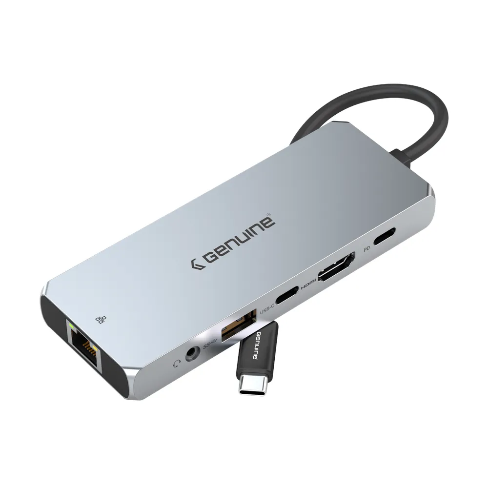 Genuine USB4 Docking Station, 240mm Cable Length, Input USB Type-C 40Gbps, Transfer rate up to 10Gbps, Fast Charging up to 100W, 1 Year Warranty