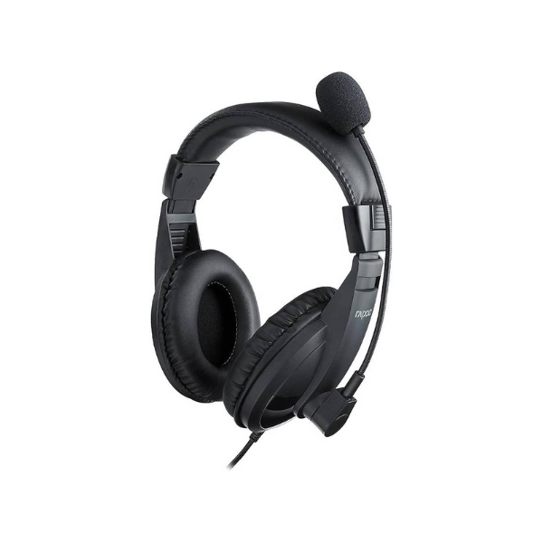 Rapoo H150 Wired Headset, Cable Length:1.9m, Black, 1 Year Warranty