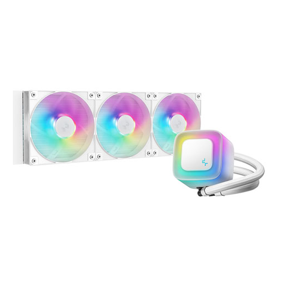 DeepCool LE360 V2 ARGB Liquid Cooler, Frosted Pump Design, Supports Intel, AMD Sockets, White, 1 Year Warranty