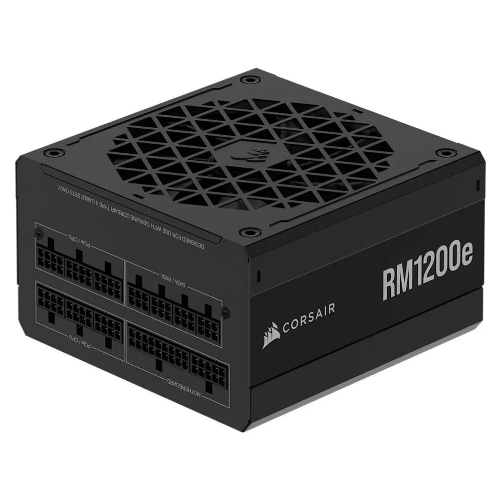 Corsair RM1200e 80 Plus Gold Power Supply, 1200W, Fully Modular, ATX, PCIe 5.1, Black, 1 Year Warranty