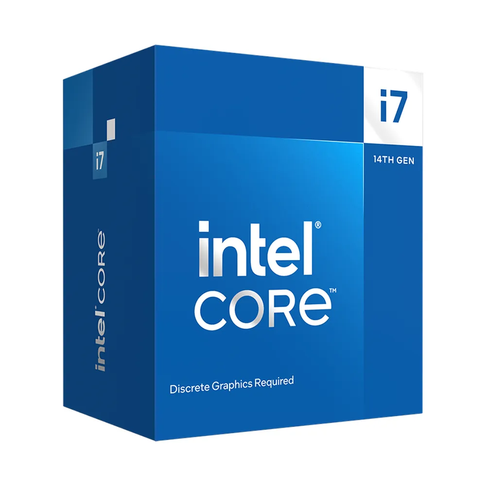 Intel Core i7-14700F Processor, 20-Core (8P+12E), Base Core Frequency 2.1 GHz, Turbo Frequency 5.4 GHz, 33MB L1 Cache, DDR4/DDR5, LGA1700 Socket, BOX, 1 Year Warranty