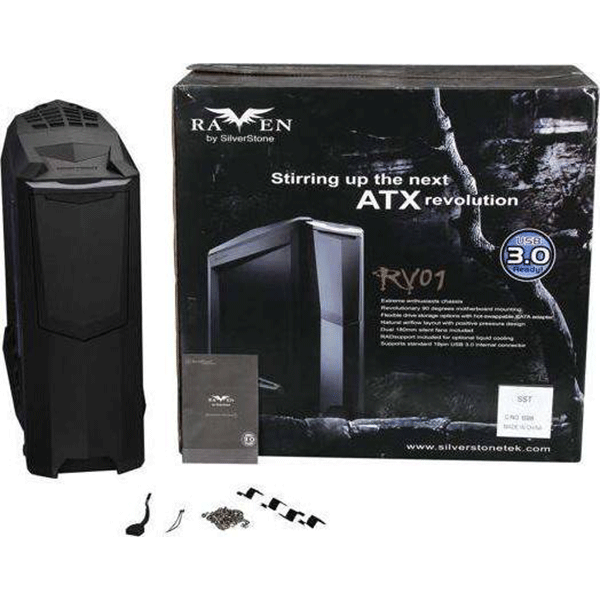 ATX CASE SILVERSTONE RAVEN BLACK WINDOW