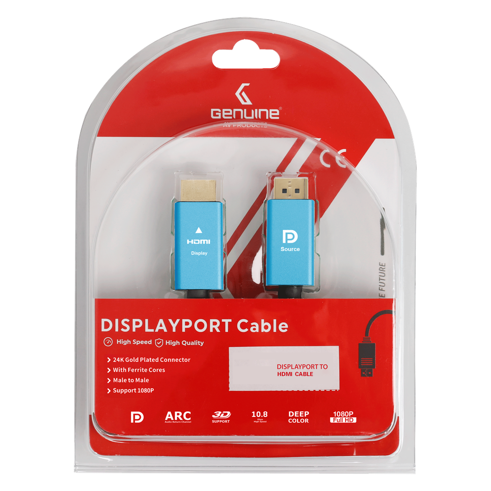 Genuine DP To HDMI Cable, Version 1.1, Supports 1080p, Cable Length 15M, 1 Year Warranty