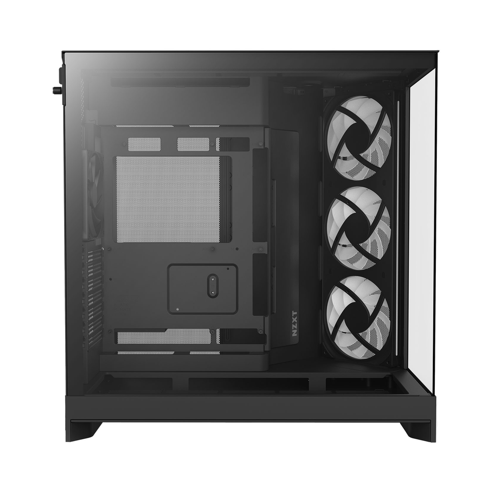 NZXT H9 Flow Large Dual-Chamber Mid-Tower ATX Airflow Case, Dark Tinted Tempered Glass Side Window, 3 x F140Q (CV) Fans, 1 x F120Q (CV) Fan, Full-Size GPU Support, USB 3.2 Gen2x2, White, 1 Year Warranty