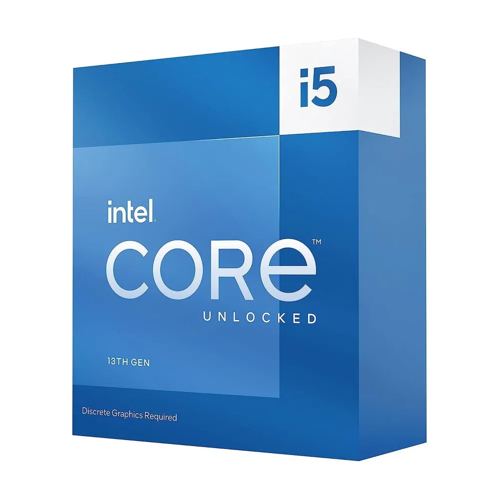 Intel Core i5-13600KF Processor, 14-Core (6P+8E), Base Core Frequency 3.50 GHz, Turbo Frequency 5.10 GHz, 24MB L1 Cache, DDR5, DDR4, LGA1700 Socket, Tray, 1 Year Warranty