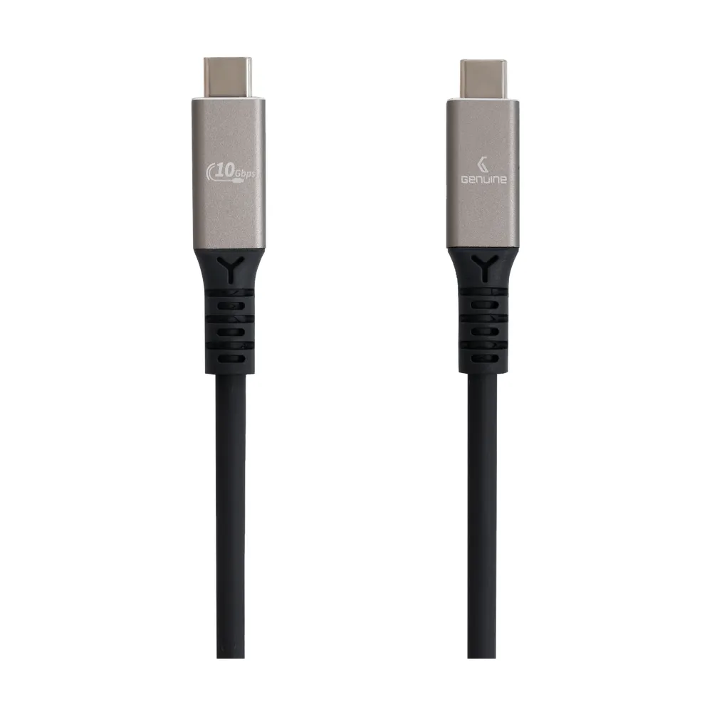 Genuine USB 3.2 Gen2 Cable, Cable Length 3M, 100W, 10Gps Data Transfer Speed, Aluminium Gray, 1 Year Warranty