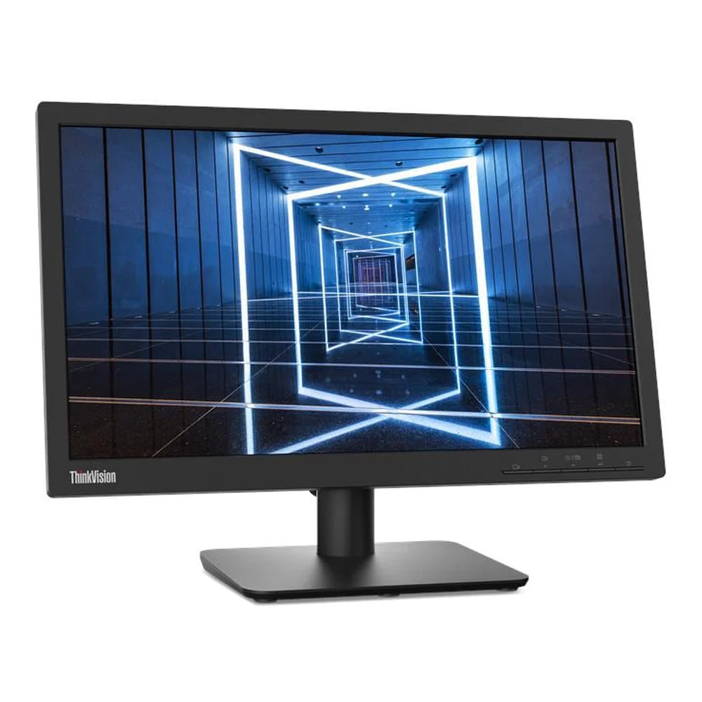 Lenovo E20-30 Monitor, 19.5" HD+ (1600 x 900) Resolution, 60Hz, TN Panel, Anti-glare, HDMI, VGA, Tilt Adjustable Stand, Black, 3 Year Warranty