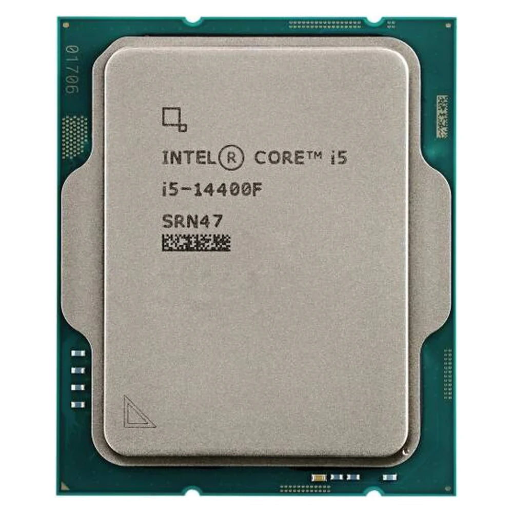 Intel Core i5-14400F Processor, 10-Core (6P+4E), Base Frequency 2.5 GHz, Turbo Frequency 4.7 GHz, 20MB L1 Cache, DDR4/DDR5, LGA1700 Socket, Tray, 1 Year Warranty