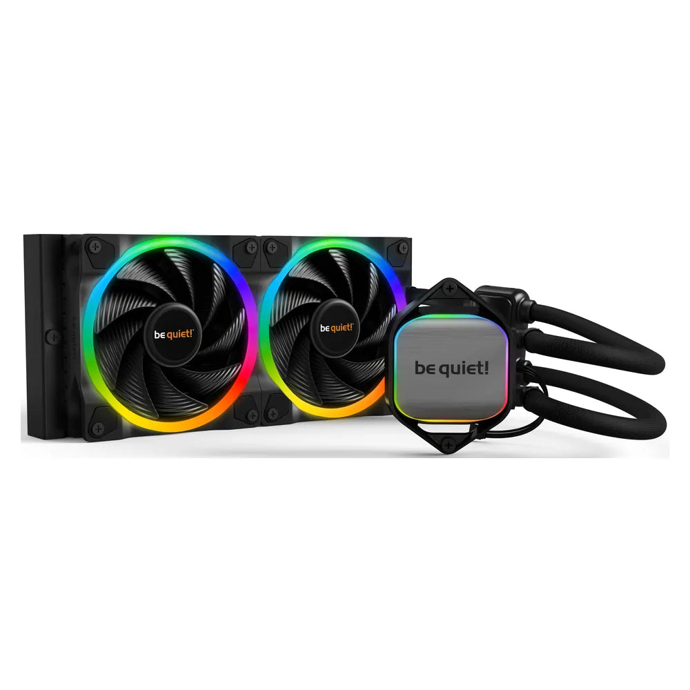Be Quiet! Pure Loop 2 FX 240mm AIO Liquid CPU Cooler, ARGB Lighting, 240 mm Aluminum Radiator, Supports Intel & AMD Sockets, 2 x Light Wings 120mm PWM Fans, Black, 1 Year Warranty