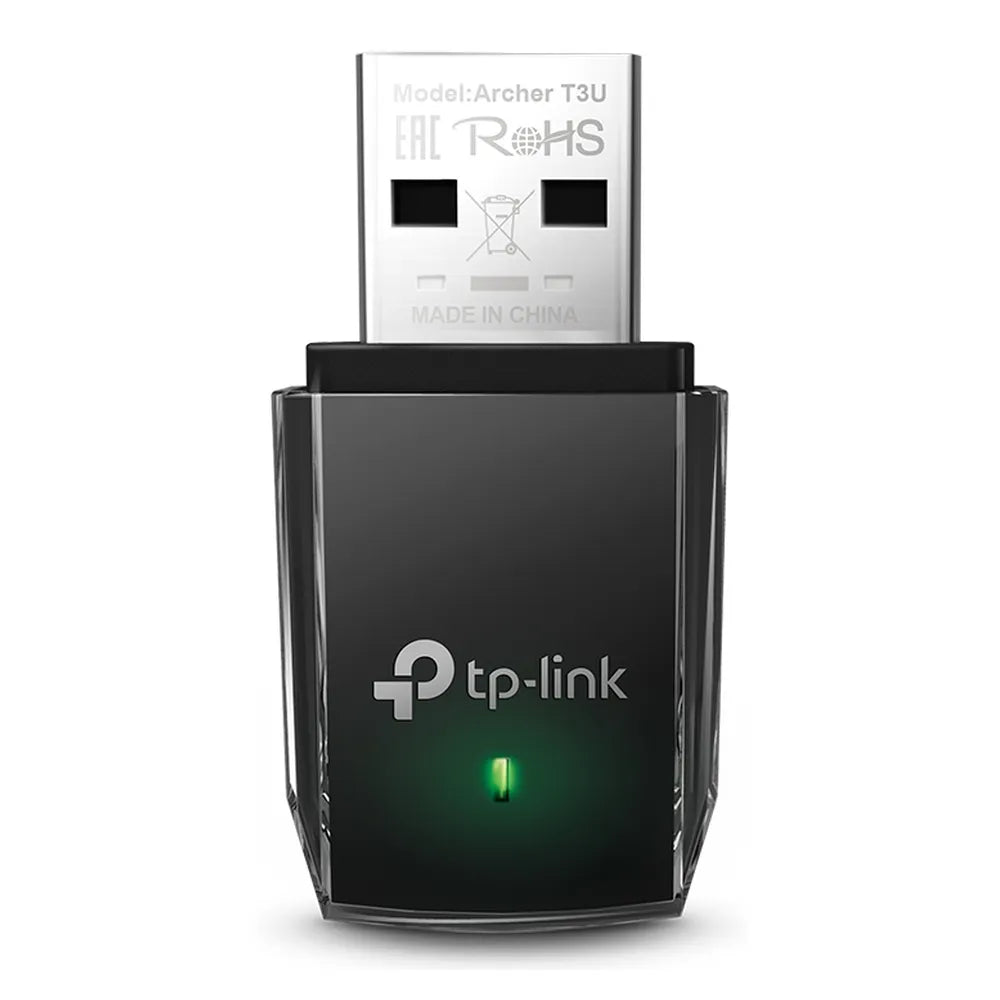 TP-Link Archer T3U AC1300 Mini Wireless USB Adapter, Dual-Band, USB 3.0 Type-A, WiFi 5, Internal Antenna, Black, 1 Year Warranty