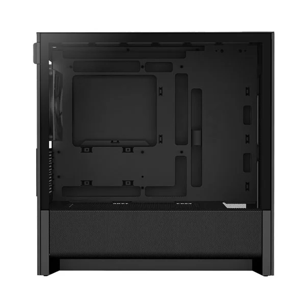 NZXT H3 Flow Micro-ATX Tower Case, Tinted Tempered Glass Side Window, 1 x F120Q (CV) Fan, Full-Size GPU Support, USB 3.2 Gen2x2, Tool-Free Access, Black, 1 Year Warranty