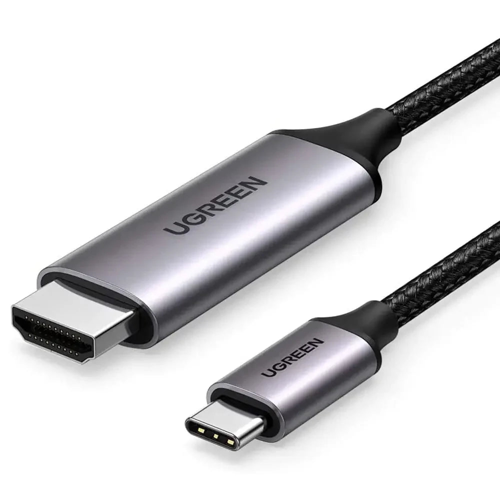 UGREEN 1.5M USB Type C to HDMI Cable, Aluminum Shell Double Nylon Braided, Thunderbolt 3, 4K@30Hz, Male to Male