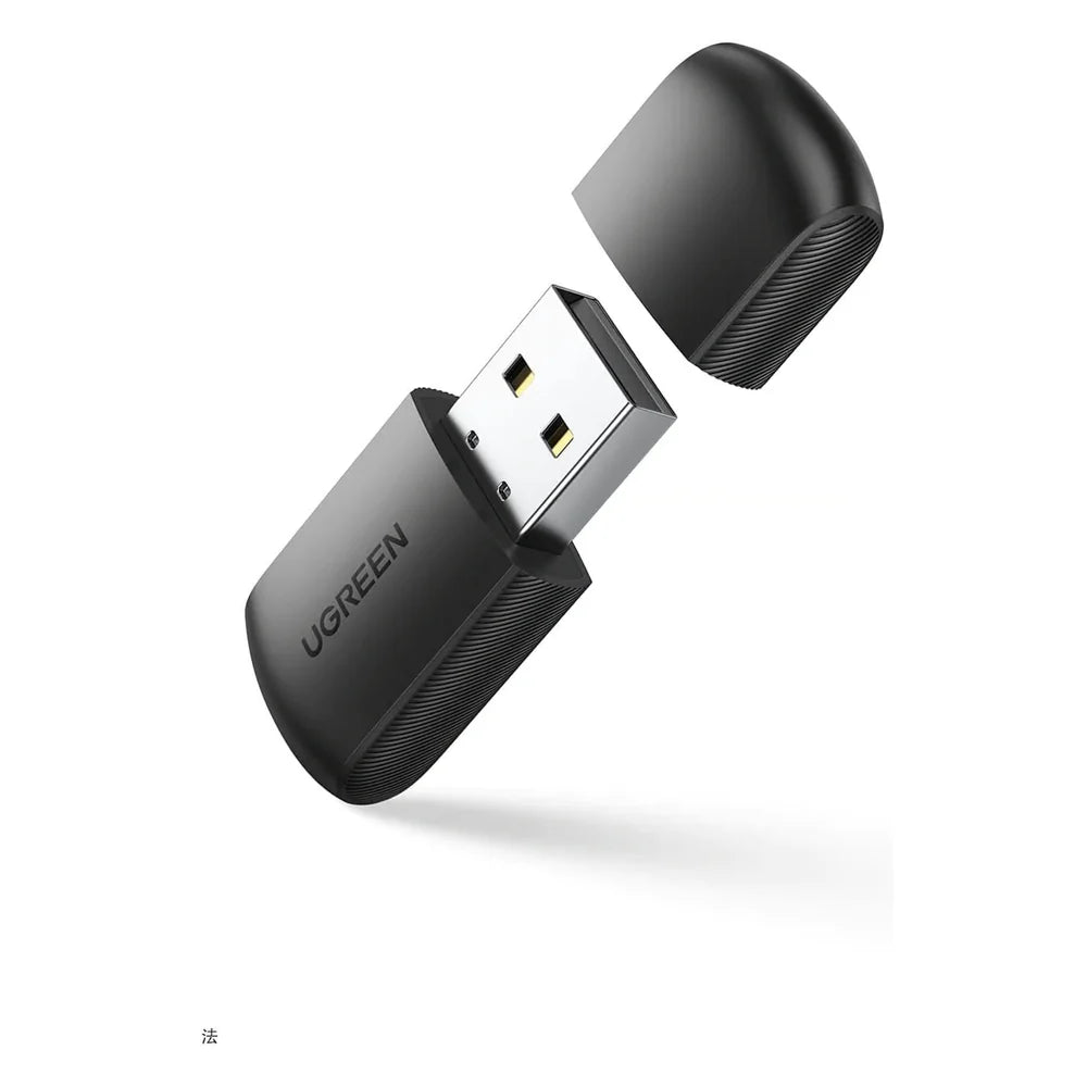 Ugreen AC650 Wireless Dual-Band USB Adapter, USB 2.0 Interface, WiFi 5, Up to 650Mbps Speed, Internal PIFA Antenna, Station & Soft AP Modes, Black, 1 Year Warranty