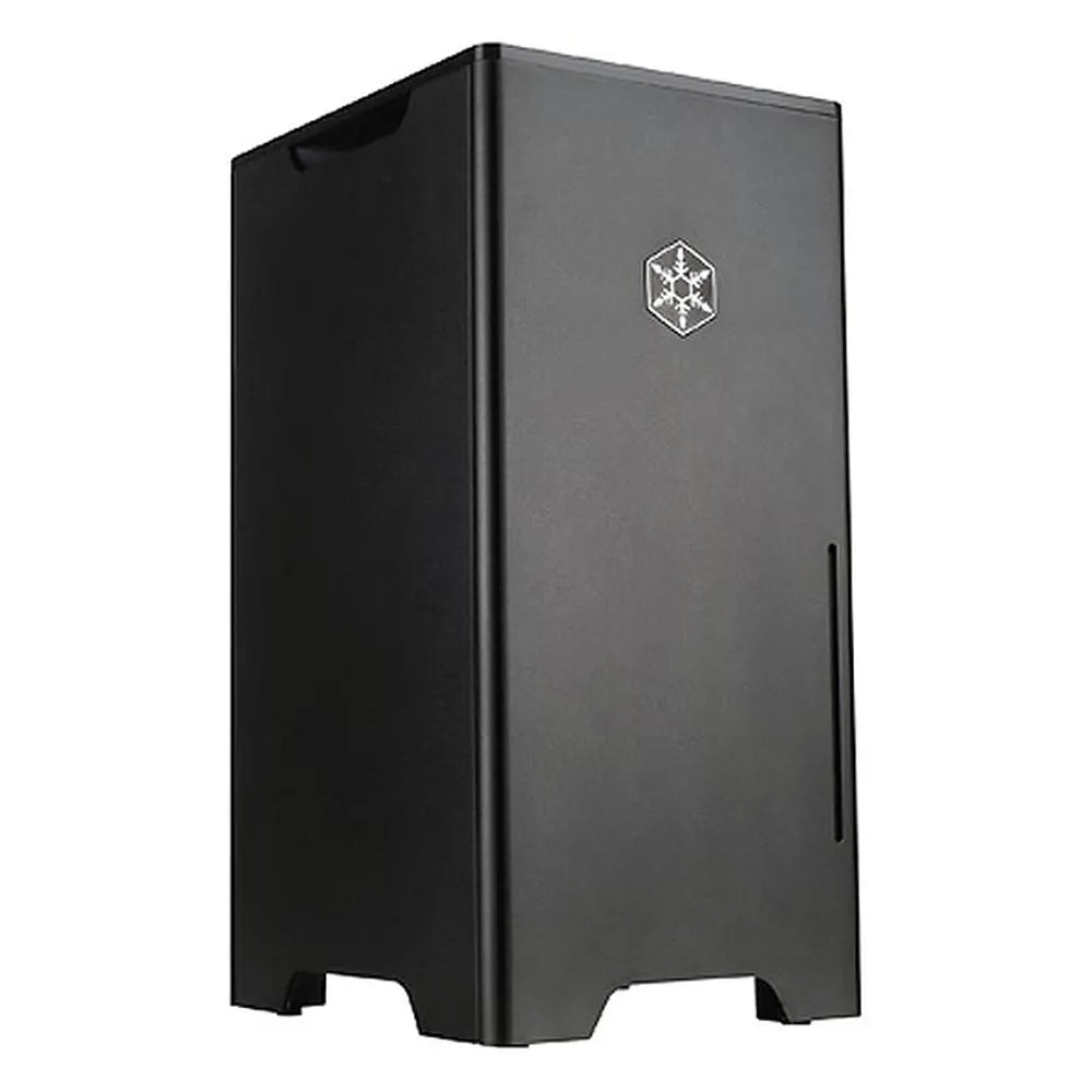 Silverstone FT03-MINI Tower PC Casing, Aluminum Outer Shell, Steel Body, 1 x 140mm Air Penetrator Pre-installed Fan, Space-saving Vertical Design, USB 3.0, Black, 1 Year Warranty