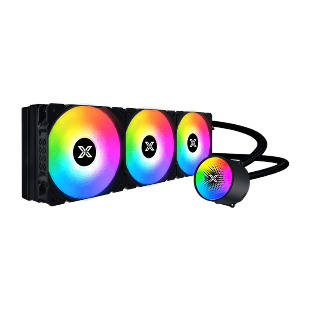 Xigmatek LIQUID-KILLER X 360 ARGB Liquid Cooler, Dynamic Visual Design ARGB LED Pump Head, 3 x ARGB Fans, Supports Intel, AMD Sockets, Black, 1 Year Warranty